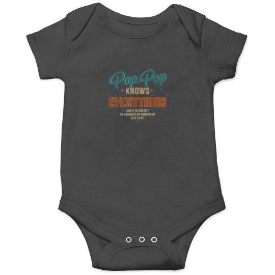 Discover Funny pop pop knows everything for grandpa and f Onesies