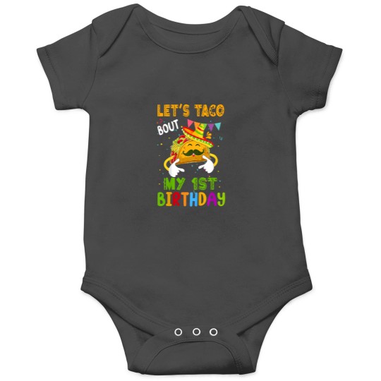 Discover Kids Funny LetS Taco Bout My 1st Birthday Cinco Onesies