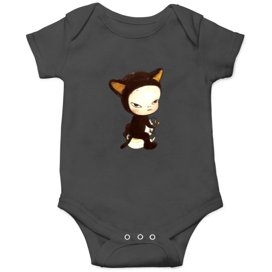 Discover yoshitomo nara harmless kitty painting Sticker Onesies