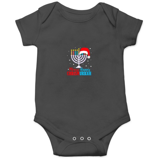 Discover Hanukkah Christmas Funny Merry Happy Chrismukkah Jewish Onesies