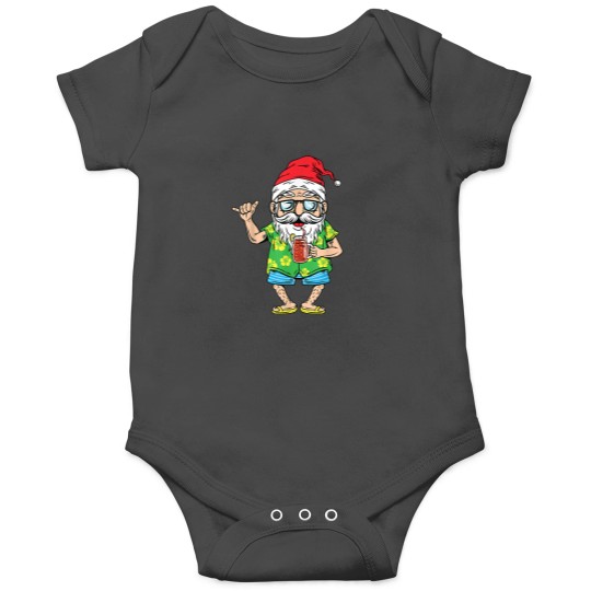 Discover Christmas In July Santa Matching Hawaiian Beach Summer 2022 Onesies