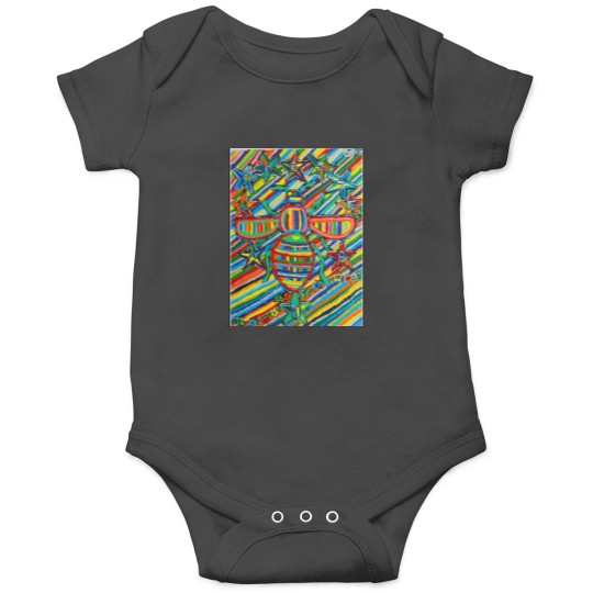Discover Drawing Art Manchesteer bee Baseball ¾ Sleeve Onesies