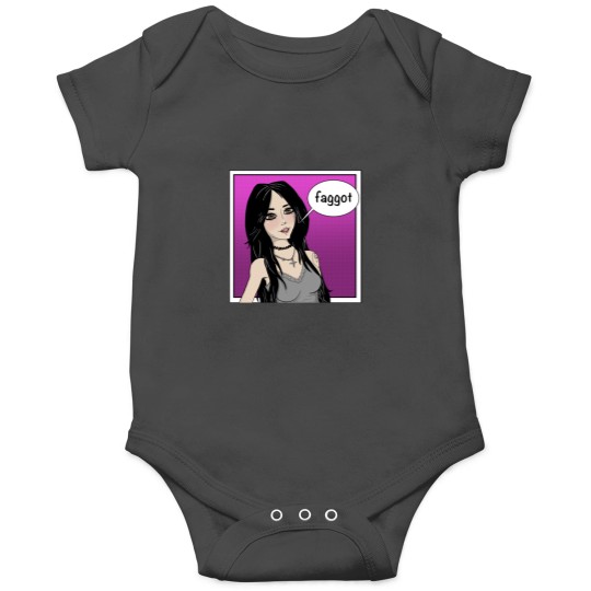 Discover Melonie Mac Saying Faggot (pink) Onesies