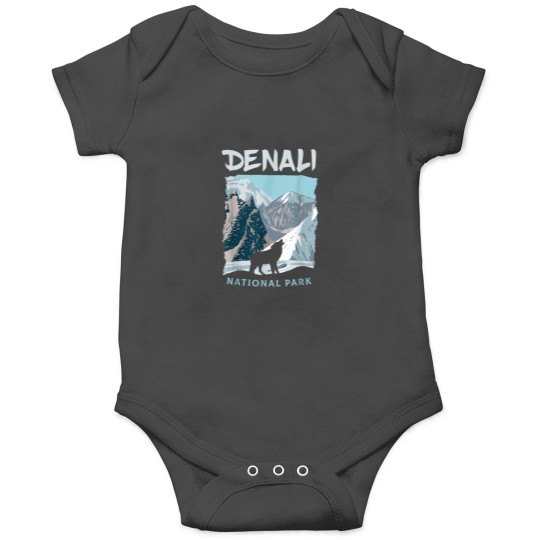 Discover Denali National Park US Wolf Alaska Wolves Onesies