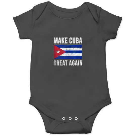 Discover Make Cuba Great Again Cuban Flag Funny Donald Trump Parody 7727 Onesies