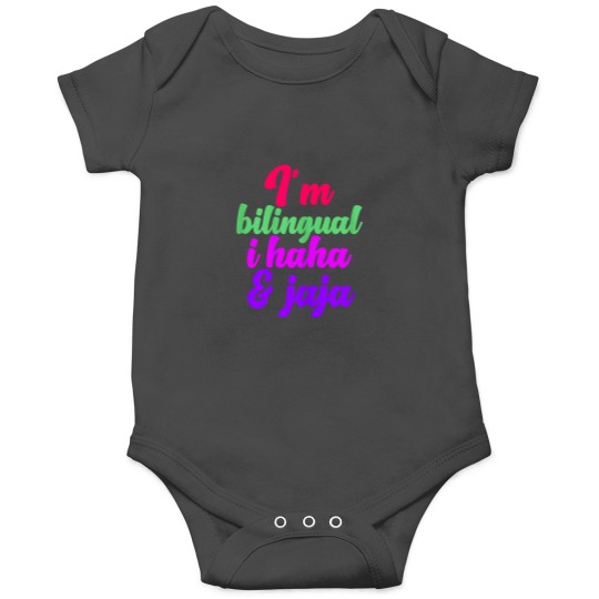Discover Funny Im Bilingual I Haha and Jaja Bilingual Teacher Onesies