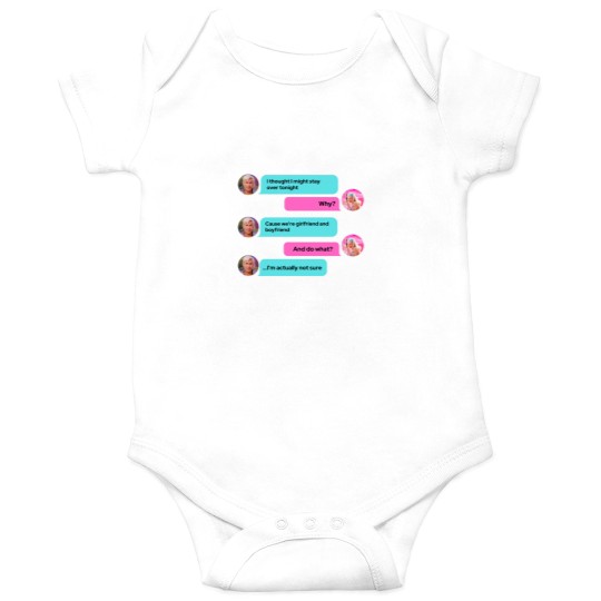 Discover I Thought I Might Stay Over Tonight The Barbies Movie Quote Text Message Onesies