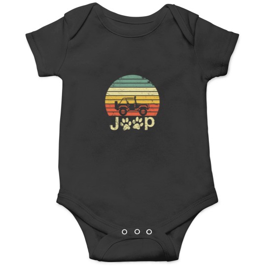 Discover Vintage Jeep Dog Paw Design Onesie