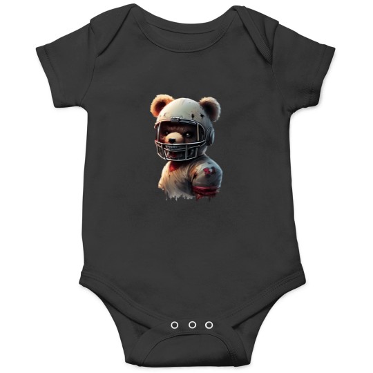 Discover Spooky Teddy Bear Football Player Onesies