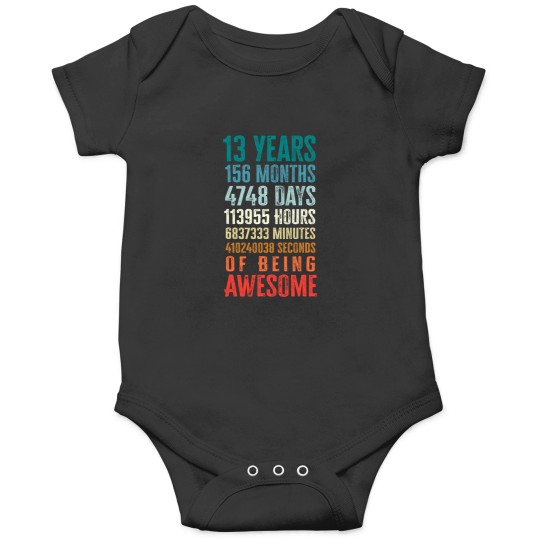 Discover 13 Years 156 Months Being Awesome 13th Birthday Teen Gifts Onesies