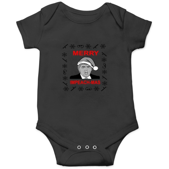 Discover FUNNY CHRISTMAS SWEATER MERRY IMPEACHMAS SWEATER Donald Trump Essential Onesies