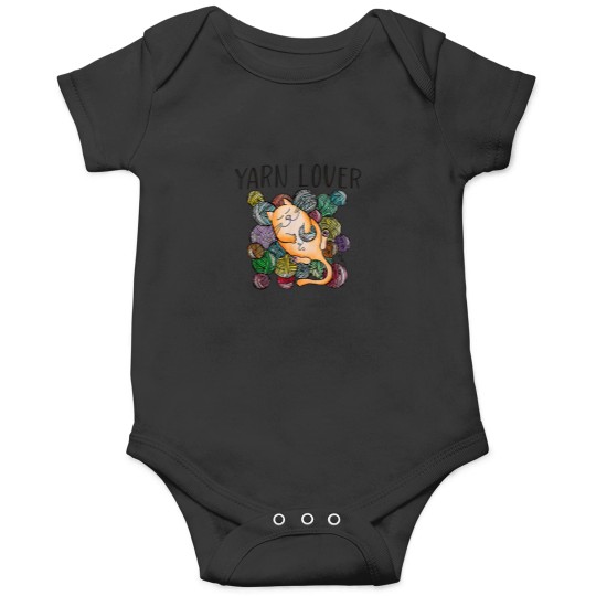 Discover Adorable Knitting and Crochet Happy Cat Yarn Lov Onesies