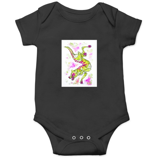 Discover Thylacine - Pink &amp_ Green Onesies