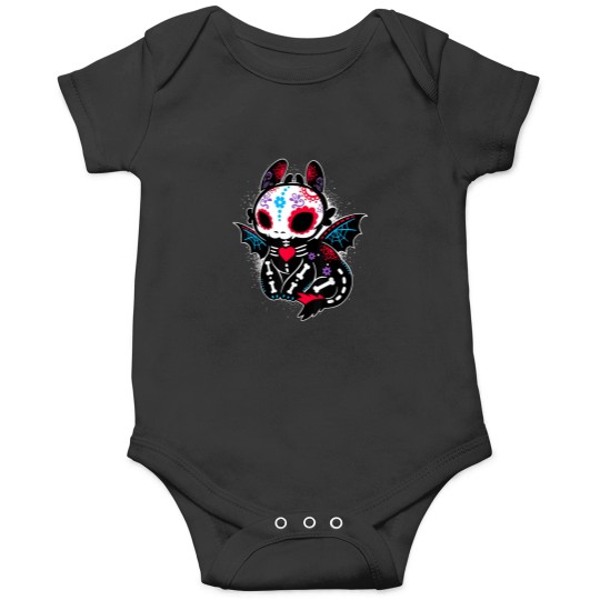 Discover Black Cat Sugar Skull Day Of Dead Mexican Skelet Onesies