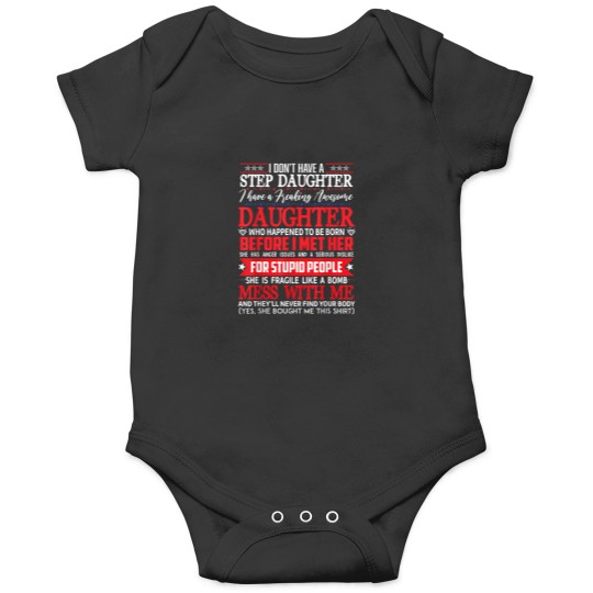 Discover Step Dad Fathers Day Tee from Daughter Son Kid W Onesies