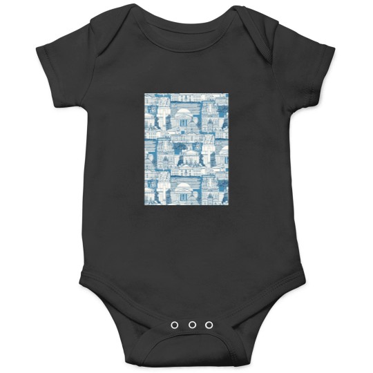 Discover Washington DC toile blue Graphic Onesies