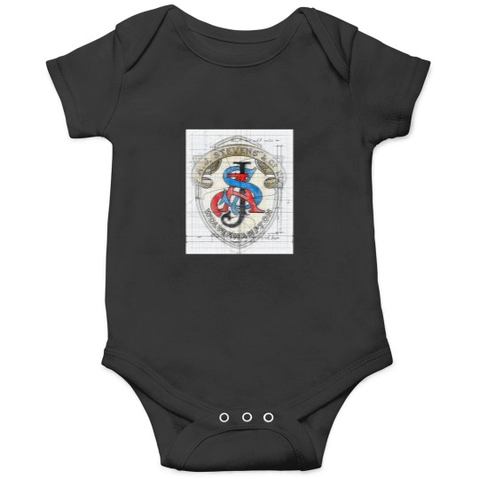 Discover AJS Motorcycle logo concept sketch Onesies