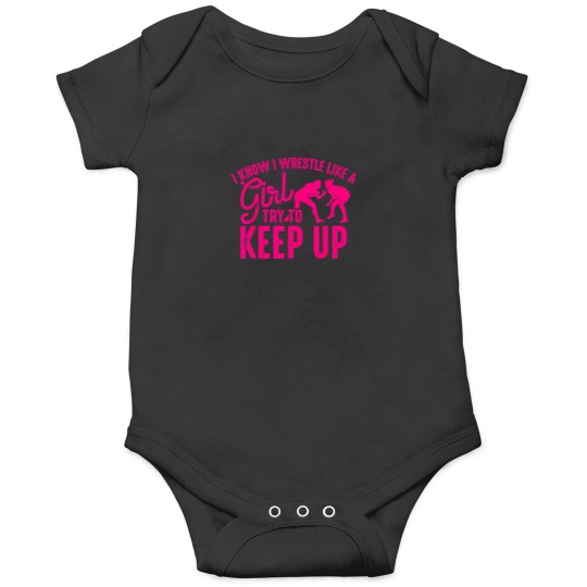 Discover Funny Girl Wrestler Gift Cool Female Wrestling Lover Athlete Onesies