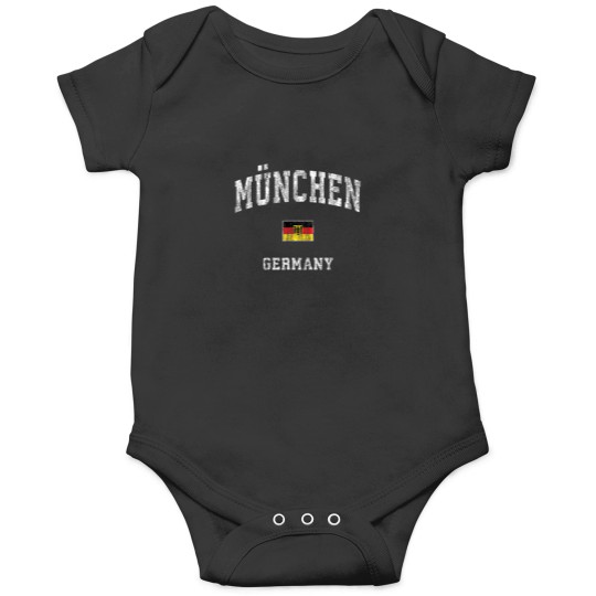 Discover Munich Munchen Germany Vintage Athletic Sports D Onesies