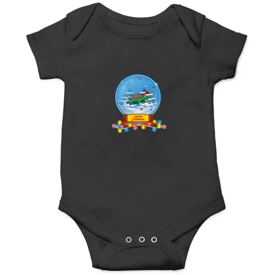 Discover Christmas Turtle Snow Globe Tshirt Christmas Snow globe Gift Onesies