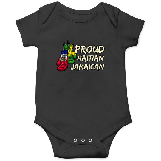 Discover Haiti Haitian America Jamaica Caribbean Boxing Gloves Flag Onesies