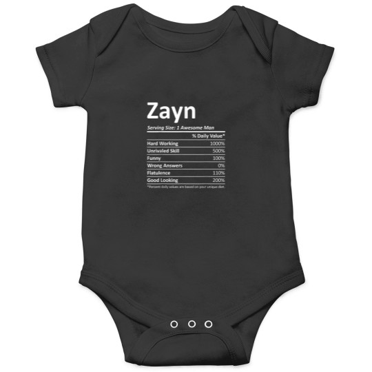 Discover ZAYN Nutrition Funny Birthday Personalized Name Onesies