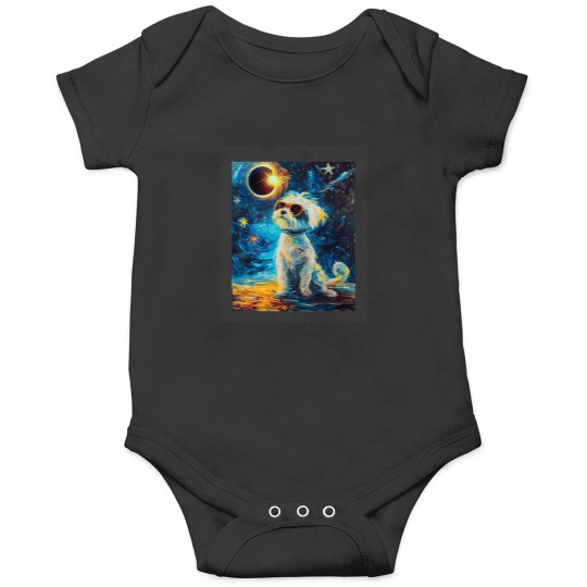 Discover Total Solar Eclipse Maltese Dog Onesies