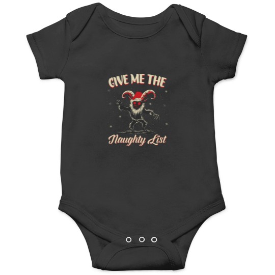 Discover Give Me The Naughty List Cute Krampus For Dark Christmas Gift For Men For Women Onesies