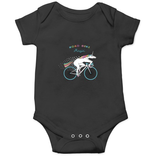Discover Road Bike Magic Unicorn Outline Onesies