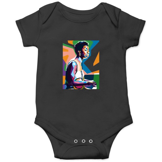 Discover An Abstract Geometric of Nina Simone Onesies
