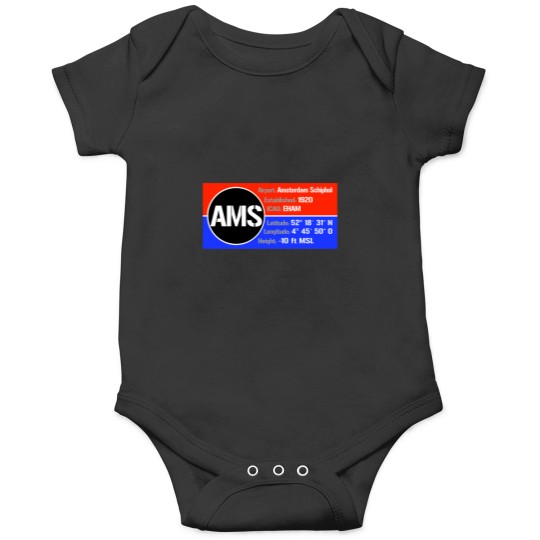 Discover ams amsterdam schiphol netherlands block design Onesies