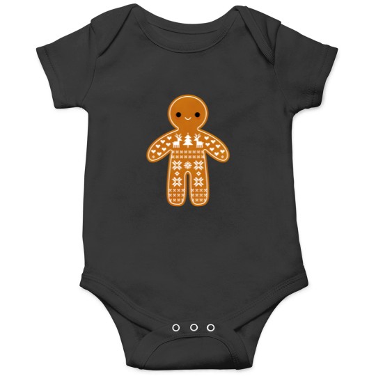 Discover Sweater Pattern Gingerbread Cookie Onesies