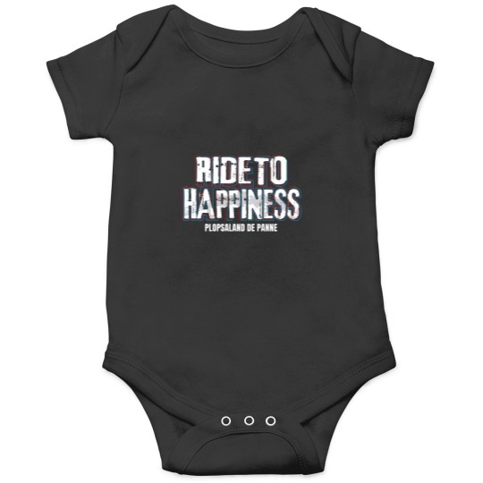Discover Ride to Happiness - Glitch Series (White Text) Classic T-Shirt Onesies