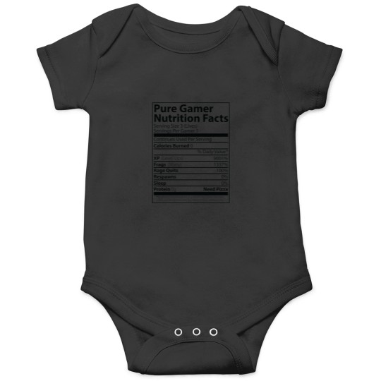 Discover pure gamer nutrition facts funny gift Onesies