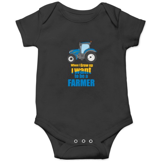 Discover i want to be farmer new holland tractor Onesies