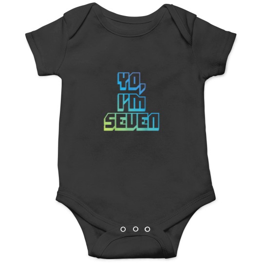 Discover Yo Im Seven Funny Cool 7 Year Old Birthday Onesies