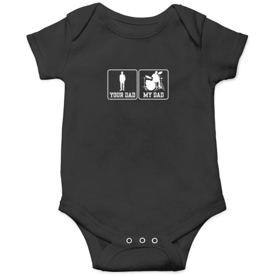Discover Rock Drummer Shirt Your Dad My Dad Drummers Rockstar 798 Onesies