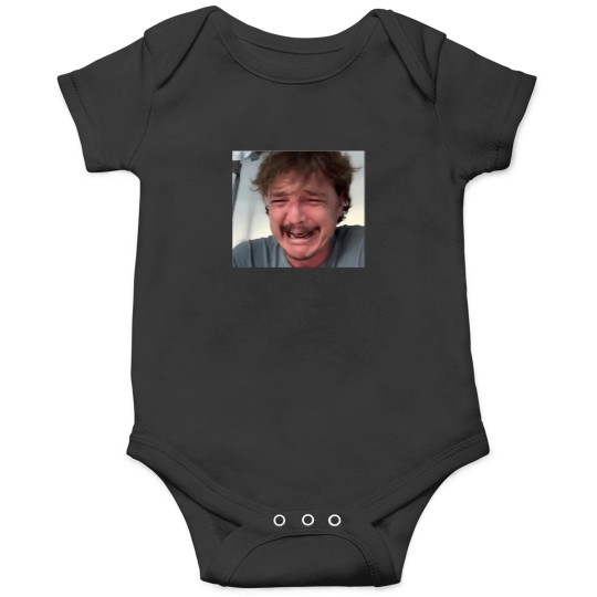Discover Crying Pedro Pascal Funny Meme Sticker 2308 Onesies