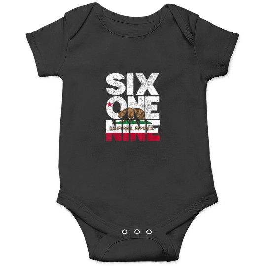 Discover California Republic Flag 619 Area Code Onesies