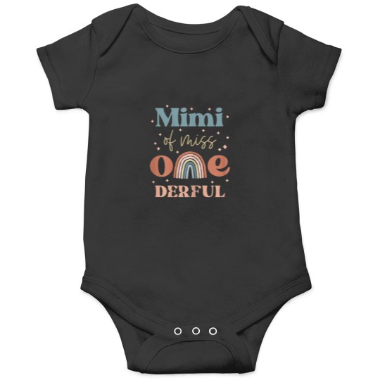 Discover Womens Mimi of Miss Onederful Boho Rainbow Daugh Onesies