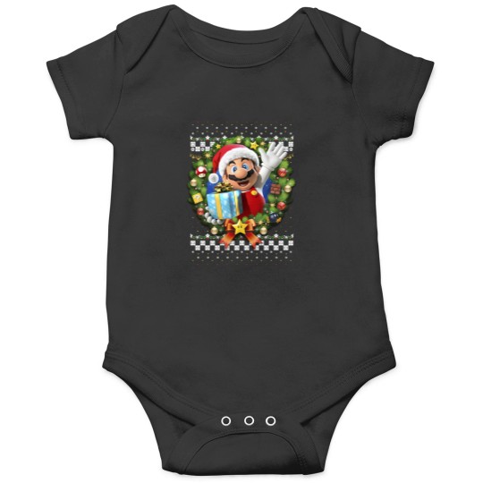 Discover à manches longues avec couronne de noël 3d Onesies
