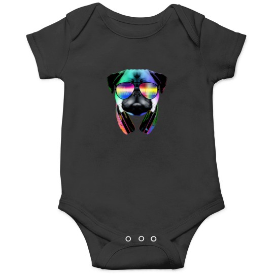 Discover Music-Love-Pug T-Shirt Onesies