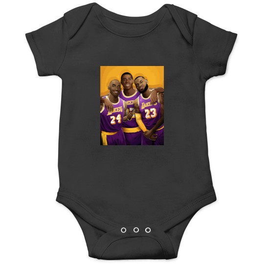 Discover Los Angeles Basketball Legends Lebron, Magic, and Kobe Inspi   High Quality Onesies