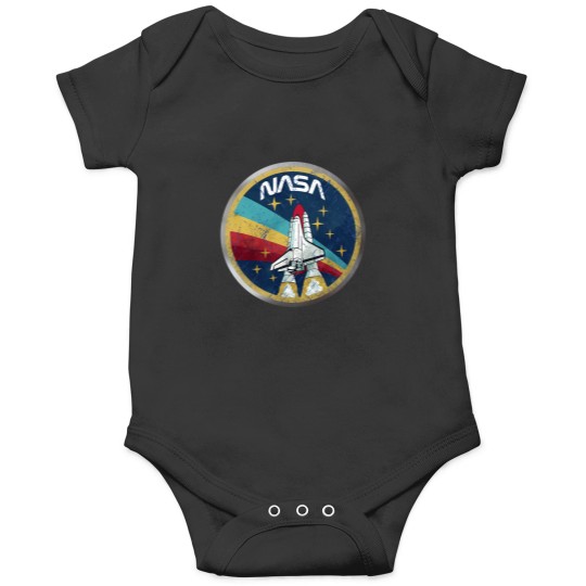 Discover Nasa Retro Vintage Logo With Metal Border Onesies