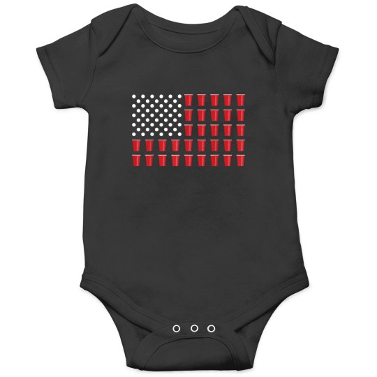 Discover 4th Of July Beer Pong American Flag College Party Onesies