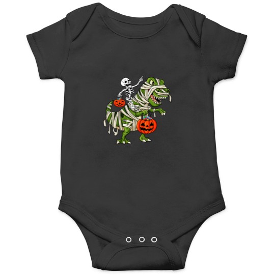Discover Skeleton Riding Mummy TRex Halloween Onesies