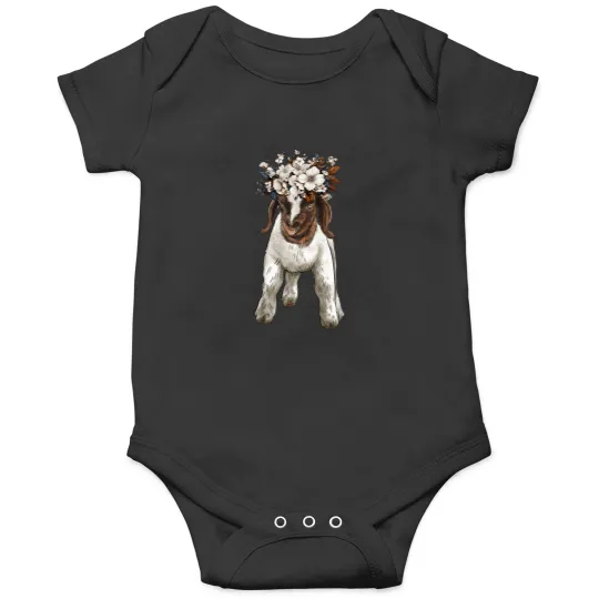 Discover Boer Goats with flower show boer baby goat Onesies