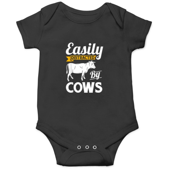Discover Easily Distracted By Cows - Funny Cow Famers Gift T-Shirt The A Team Coffee Mug Onesies
