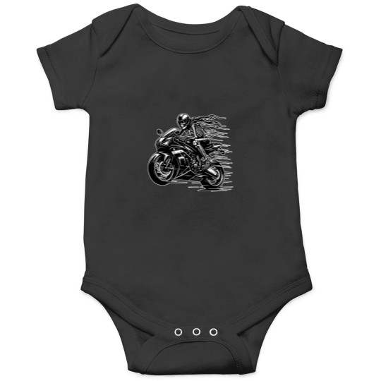 Discover Skeleton Dark Motorcycle Racing Byker Racing Car Nascasr Moto Gps Chopper Ogirdor (15) Onesies