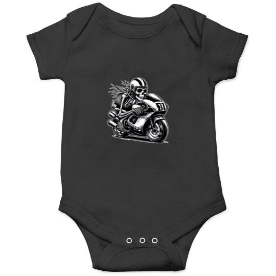 Discover Skeleton Dark Motorcycle Racing Byker Racing Car Naascar Moto Gps Chopper Ogirdor Onesies